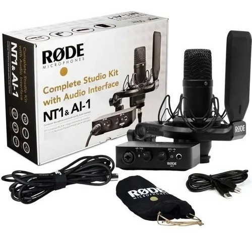 Kit Microfono Condensador + Placa De Audio Rode Nt1/ai1kit