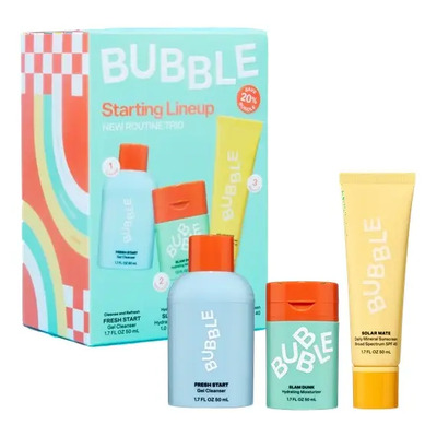 Bubble Skincare Starting Line Up Kit Rutina Facial Completa Limpieza Hidratación Glow Piel Suave Sin Acné Ni Grasa | Envío gratis