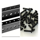 Riel Para Rack 2 Piezas De 16 U Espacios + Tornillos 