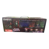 Set Teclado Mouse Y Audifonos Gamer Mabox Multicolor