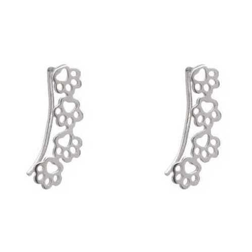 Brinco Ear Cuff Patinhas Em Prata 925 Legítima Com Garantia