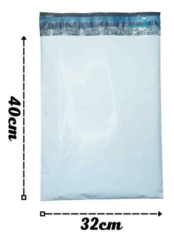 100 Envelope Plástico De Segurança P/ Envio 32x40 Com Bolha