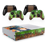 Skin Adesivo Protetor X Box One S E Controles Minecraft B3