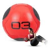 Medicine Ball Bola De Borracha Inflável Treino Funcional 3kg