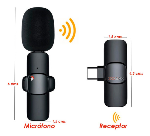 Mini Micrófono Solapa Inalámbrico Celular Android O iPhone