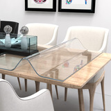 Etechmart - Protector De Mesa De Pvc Transparente, Mantel Re