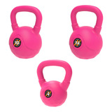 Set 3 Pesas Rusas De 4 Kg + 10 Kg + 14kg Fitnesas Kettlebell