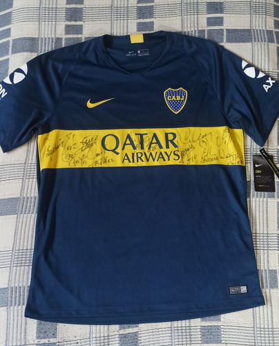 Camiseta Boca Juniors Original Firmada Por Plantel 2018