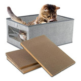 Rascadores Para Gatos Grandes, 3 Piezas Con Caja, Reversible