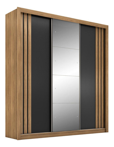 Guarda-roupas Casal 3 Portas Com Espelho Multimóveis Cr35236