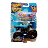 Hot Wheels Monster Trucks Rodger Dodger +carrito Escala 1:64