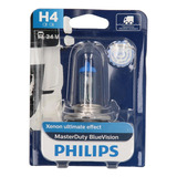 Lampara Philips H4 13342 24v 75w 70w P43t38 Duty Blue.