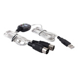 Lbsc Adaptador De Cable Midi A Usb, Cable Usb A Midi 2 En 1 