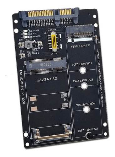 Tarjeta Adaptadora Ngff+msata A Sata3.0, Clave M2, B-m, Ssd