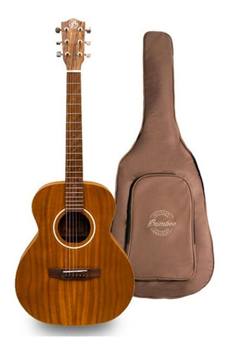 Guitarra Acústica Bamboo Ga-38-koa Con Funda Cuerpo De Koa