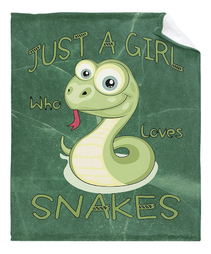 Just Girl Who Loves Snakes Manta Cálida Cama Sofá Y M...