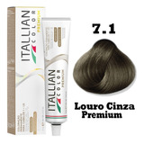  Coloração Itallian Color 60g Profissional Tom 7.1  Louro Cinza