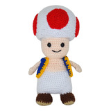 Muñeco Toad Mario Bros Tejido A Mano Amigurumi Crochet Hongo