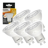 5 Lamparas Led Dicroicas 5w (35w) Luz Cálida Candela 6812