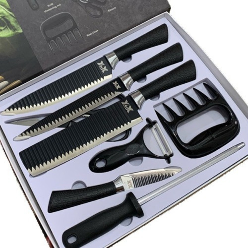 Conjunto De Facas Chef Profissional 8 Peças  Churrasco Inox