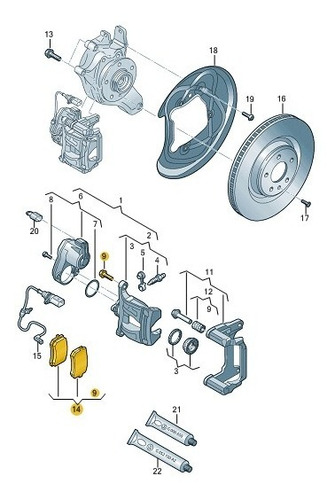 Juego De Pastillas De Frenos Traseras C/sensor Audi A4-a5-q5 Foto 7