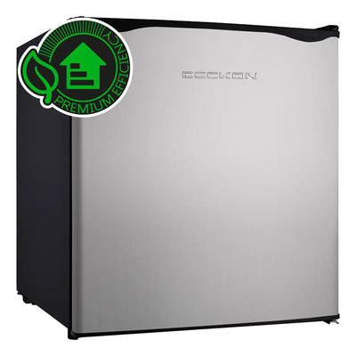 Frigobar Con Congelador Acero Inoxidable 1.6 Pies - 45l Ahorrador De Energía *premium Efficiency* Compacto Gris Plata Control De Temperatura Ideal Para Espacios Pequeños, Oficina, Cuarto O Minibar | Meses sin interés