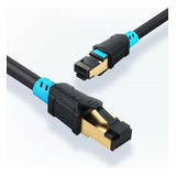 Cable De Red Vention Cat6 Certificado - 1 Metro - Blindado Reforzado - Premium Patch Cord - Sstp Rj45 Ethernet 1000 Mbps - 250 Mhz - Cobre - Pc - Notebook - Servidores - Blanco - Vap-a06-b100