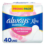 Always Protectores Diarios Liners Con Perfume 40 Unidades