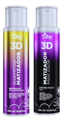 Kit Magic Color Shampoo 500ml + Máscara Efeito Prata 500ml