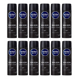 Desodorante Aero Nivea 150ml Masc Deep Carvao Ativado - 12un