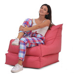 Puff Sillon Cama Ecocuero Para Descansar Varios Colores