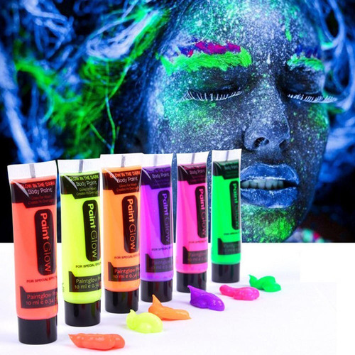 Caja 24uni Pintura Uv Fluor Ultravioleta 25ml 