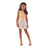 Conjunto Blusa Shorts Verao Infantil Feminino Kiki 3500056