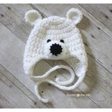 Gorro Oso Polar Tejido Crochet 