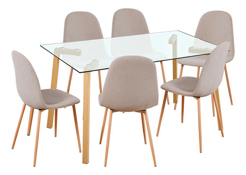 Juego De Comedor Kupang Ray Beige