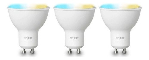 Pack 3 Ampolleta Dicroica Smart Led Nexxt Blanco Regulable