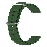 Pulseira Oceano Compatível Com Amazfit Bip 5 Ultra Large Cor Verde