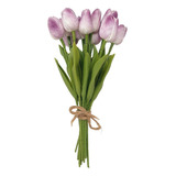 Flores Tulipanes Artificiales De Colores Pack X 12