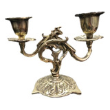 Candelabro Colonial De Bronce