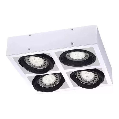 Aplique Plafon Box Ar111 Cardanico 4  Led Dimerizable 48w