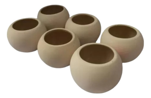 10 Macetas Pecera 2 De Ceramica, Redondas Para Pintar