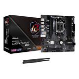 Tarjeta Madre Asrock B650m Pg Lightning Wifi Am5 4x Ddr5 3x M.2 Pcie 4.0 Usb-c Wifi 6e Bt 5.2 Micro Atx