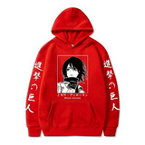 Sudadera Anime Attack On Titan Eren Yeager Roja