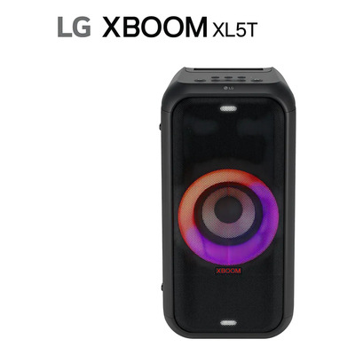 LG Xboom Xl5t | Bocina Bluetooth Portátil Para Fiestas | 200w De Sonido | 12 Hrs De Batería | Entrada Para Micrófono Y Guitarra | Resistente A Salpicaduras De Agua Ipx4 | Aro Con Iluminación Ambienta | Envío gratis