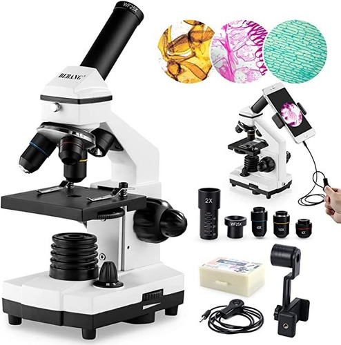 Microscopios 100x-2000x Para Niños, Estudiantes Adultos, C.