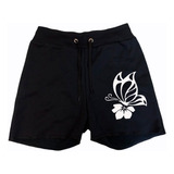 Moletom Short Feminino Infantil Juvenil Cores  Borboleta 