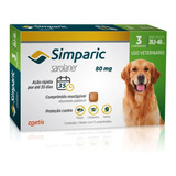 Antipulgas Para Cães Simparic 80mg 20,1-40kg 3 Comprimidos