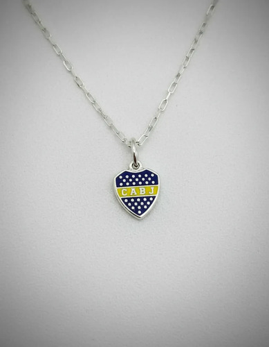 Cadena Force Dije Plata Escudo Boca Juniors Chico Futbol