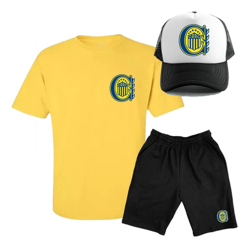 Combo Remera - Bermuda - Gorra - Rosario Central - Unisex 