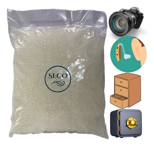 Silica Gel Branca De 4 A 8 Mm - 1 Kg